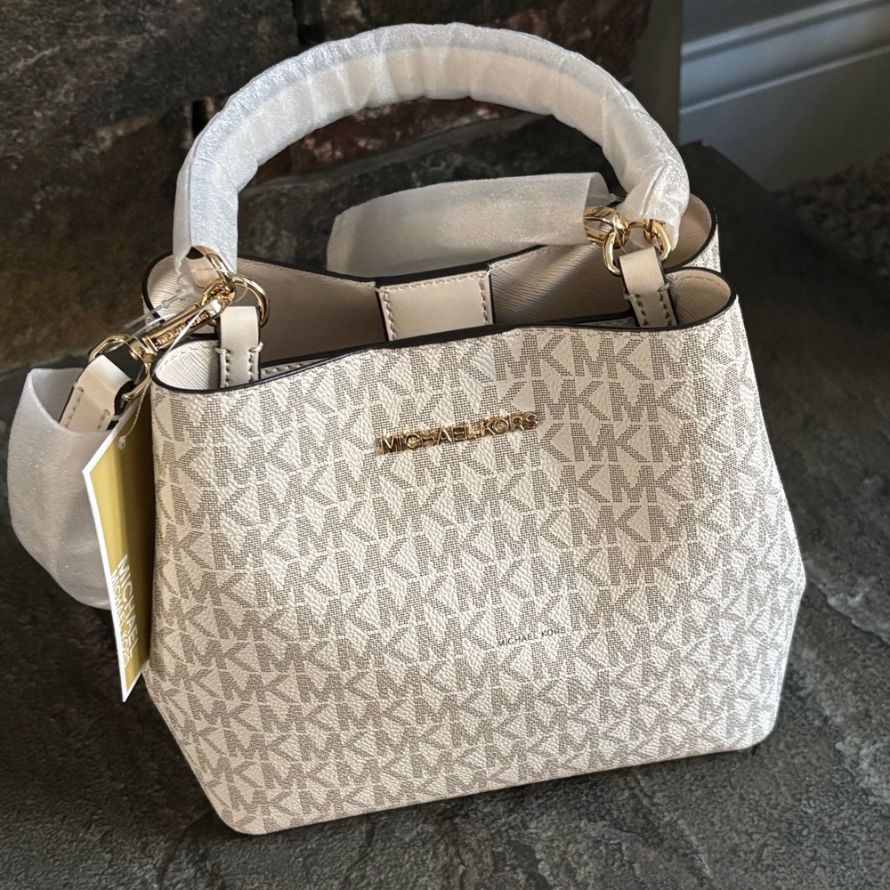 NWT Michael Kors Pratt Small Logo Bucket Shoulder Crossbody Bag - Picture 15 of 15